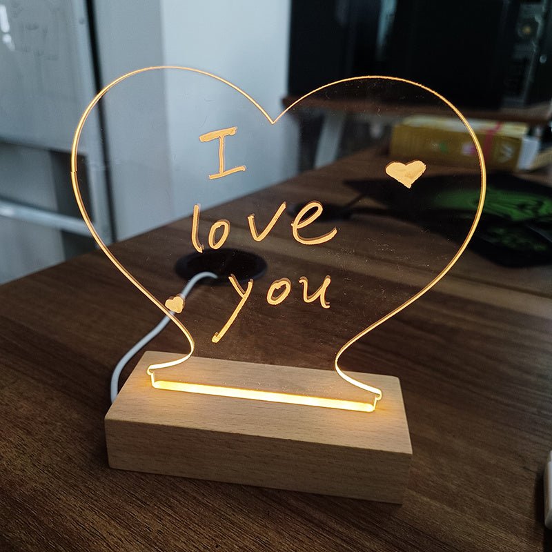 Creative Note Board LED Night Light USB Message Board