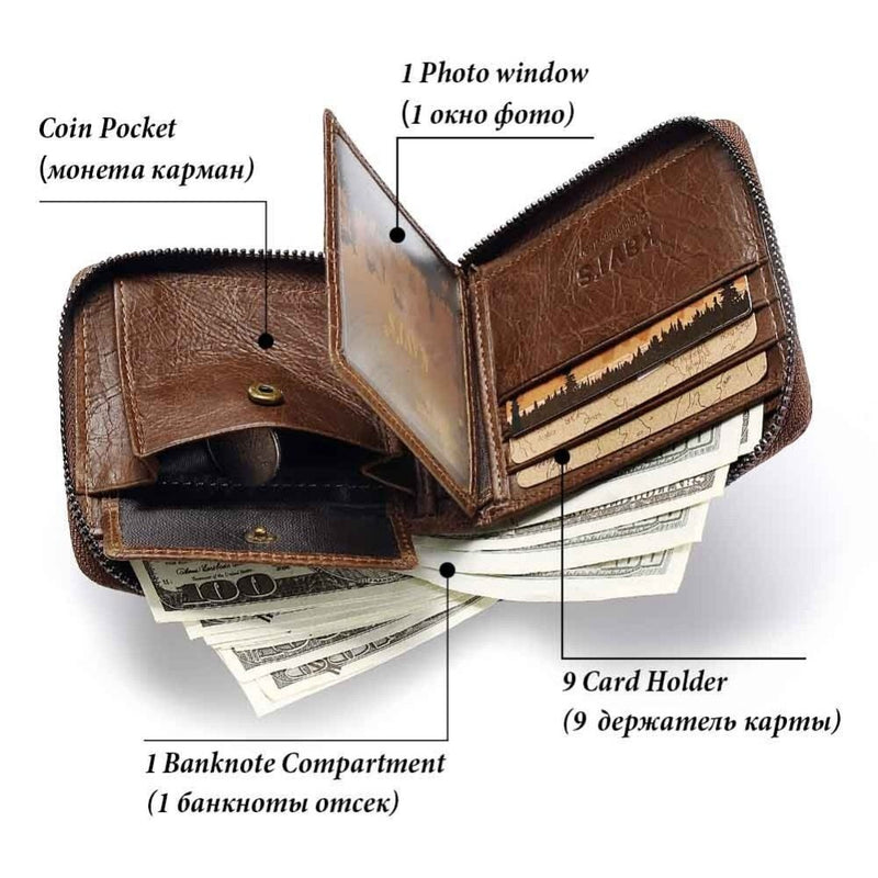 Multi-Functional Soft Leather Wallet & Mobile Phone Clutch